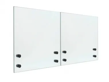 Sklenené zábradlie na bodové úchyty – 2 metre, rozmer na mieru