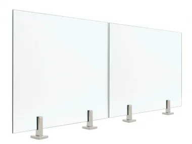 Sklenené zábradlie na stĺpikoch 1 meter – Nerez AISI 304, 0.5 kN