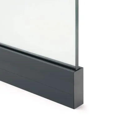 Hliníkový profil bočný antracit RAL 7016 pre sklenené zábradlie (3 metre)