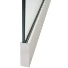 Sklenené zábradlie v hliníkovom profile bočné 1 meter 